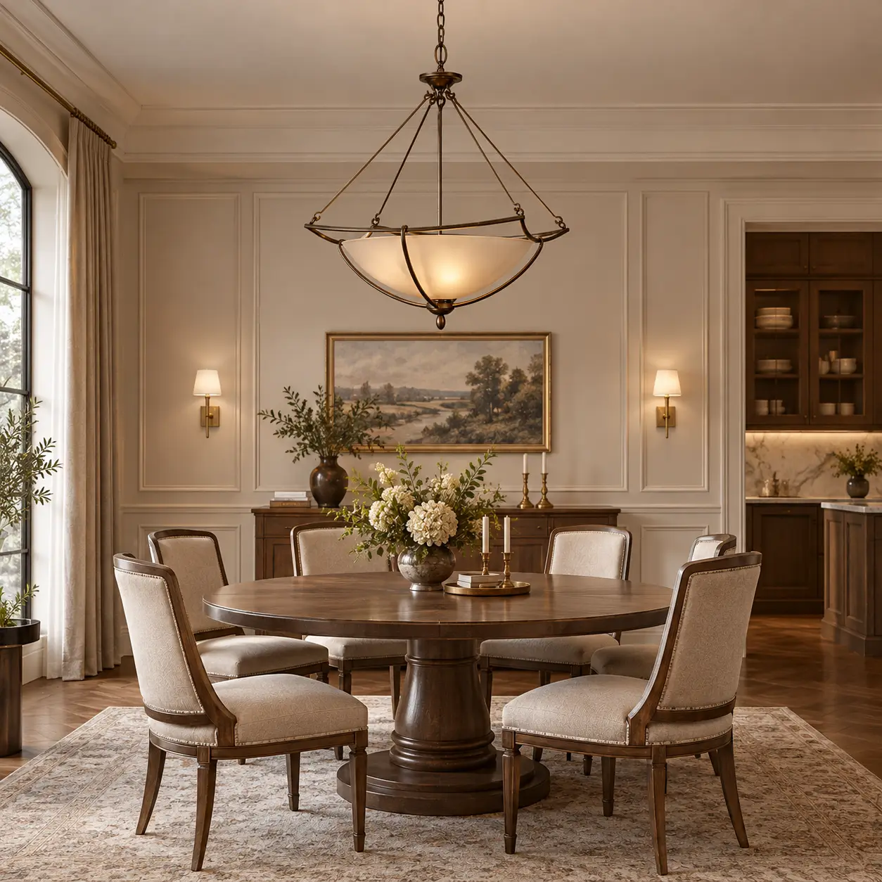 Contemporary-3-Light-Pendant-with-Bronze-Frame-Etched-Glass-Bowl-Transitional-Neoclassical-Dining Contemporary-3-Light-Pendant-with-Bronze-Frame-Etched-Glass-Bowl-Transitional-Neoclassical-Dining