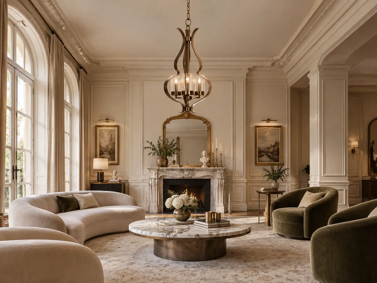 Curvaceous-Modern-Foyer-3-Light-Pendant-French-Soft-Luxury-Boutique-Hospitality Curvaceous-Modern-Foyer-3-Light-Pendant-French-Soft-Luxury-Boutique-Hospitality