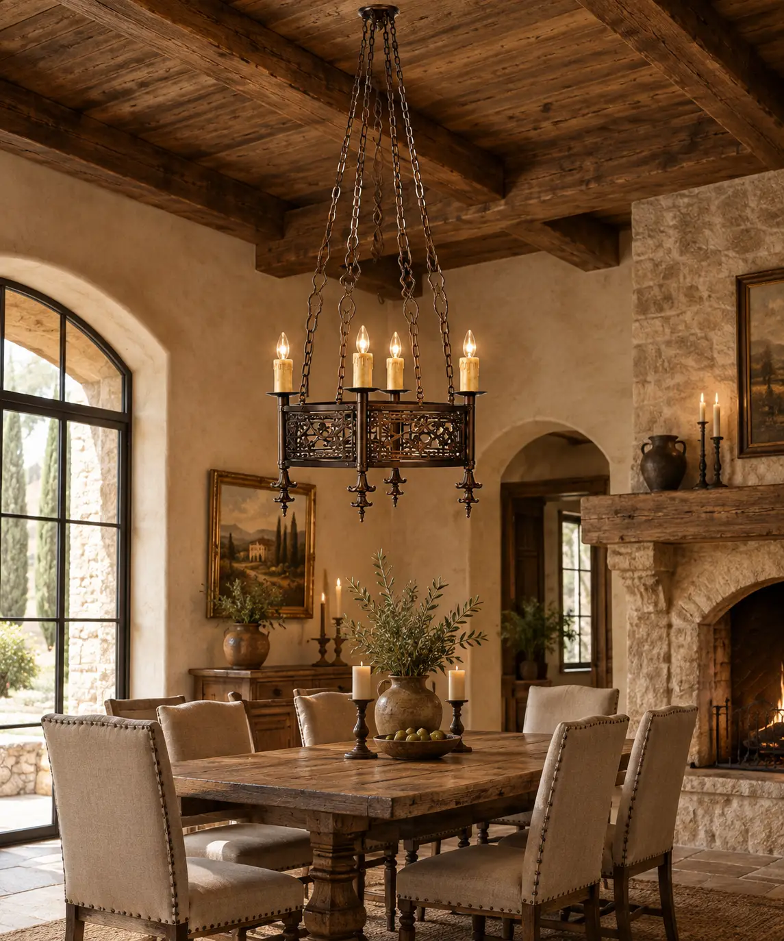 Feudal-Hall-Forged-Iron-Candelabra-4-Light-Pendant-Rustic-Farmhouse-Tuscan-Dining-Chambers Feudal-Hall-Forged-Iron-Candelabra-4-Light-Pendant-Rustic-Farmhouse-Tuscan-Dining-Chambers