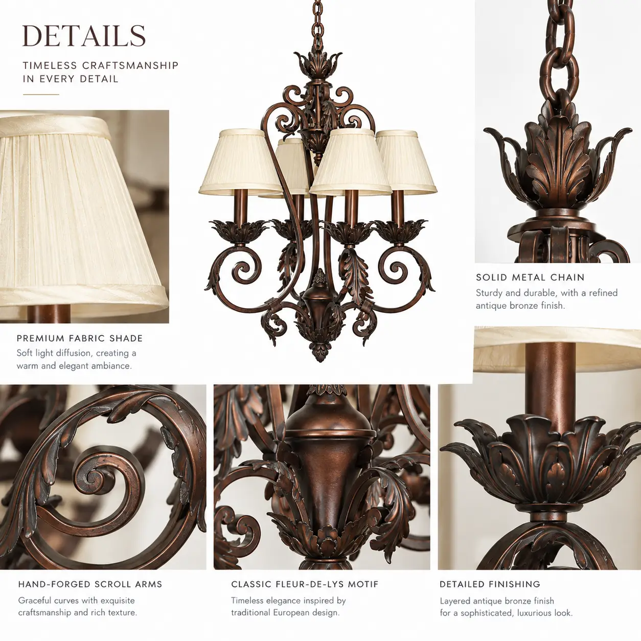Fleur-de-Lys-4-Light-Antiqued-Chandelier-2 Fleur-de-Lys-4-Light-Antiqued-Chandelier-2