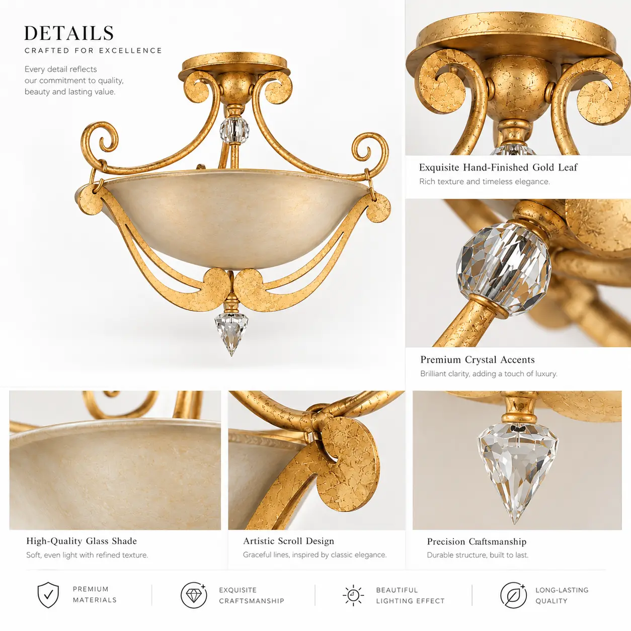 Gilded-Scroll-3-Light-Semi-Flush-Mount-Pendant-with-Crystal-Accents-2 Gilded-Scroll-3-Light-Semi-Flush-Mount-Pendant-with-Crystal-Accents-2