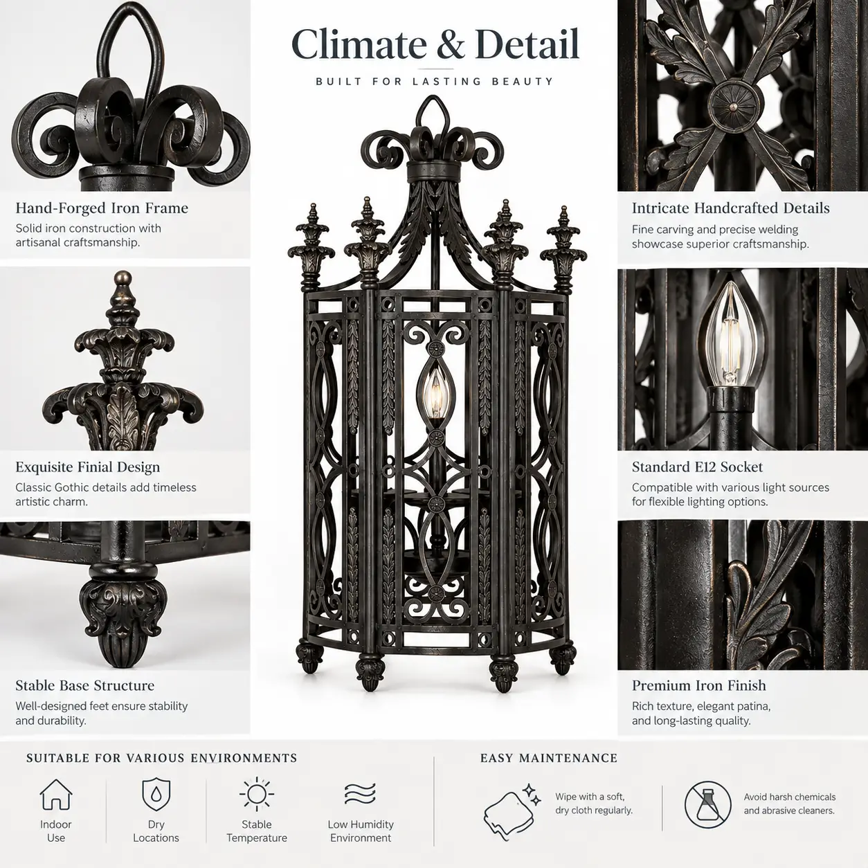 Gothic-Forge-Iron-Lantern-3-Light-Pendant-2 Gothic-Forge-Iron-Lantern-3-Light-Pendant-2