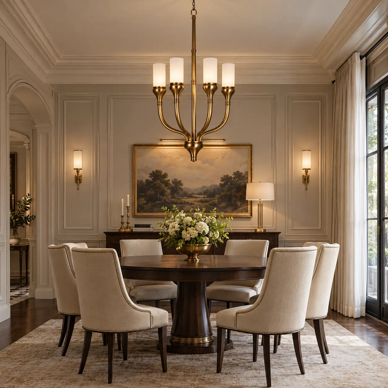 Heirloom-Grandeur-4-Light-Pedestal-Pendant-Chandelier-French-Transitional-Executive-Dining-Spaces Heirloom-Grandeur-4-Light-Pedestal-Pendant-Chandelier-French-Transitional-Executive-Dining-Spaces