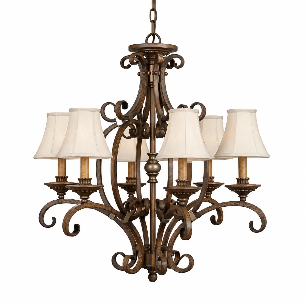 Heirloom-Scroll-6-Light-Forged-Bronze-Chandelier-1 Heirloom-Scroll-6-Light-Forged-Bronze-Chandelier-1