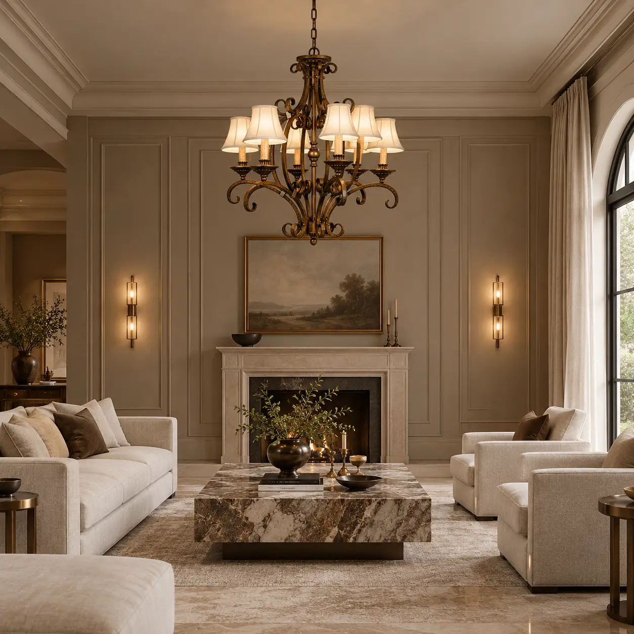 Context A: Modern Luxury / Transitional Living Room