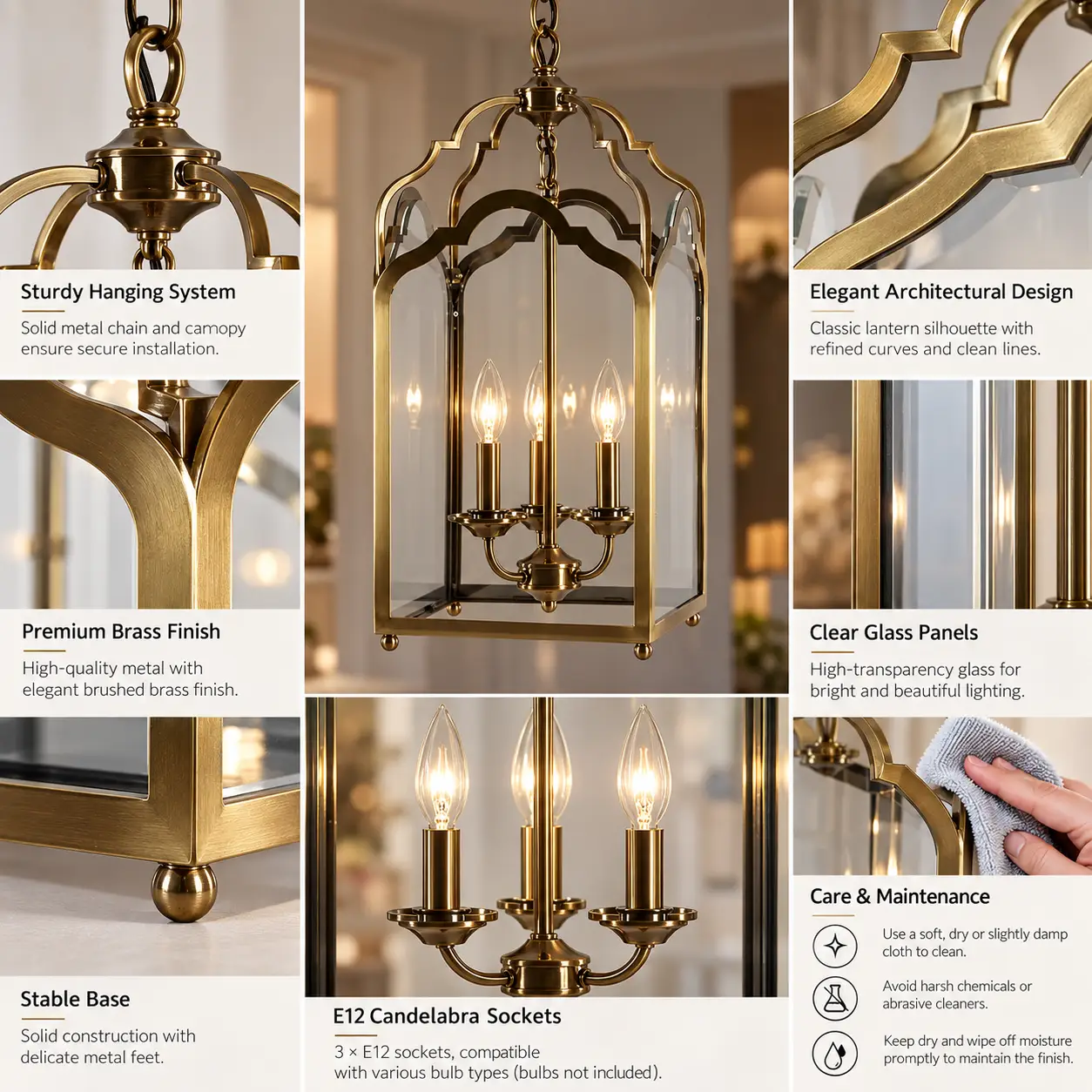 Heritage-Lantern-Modern-Brass-3-Light-Pendant-2 Heritage-Lantern-Modern-Brass-3-Light-Pendant-2
