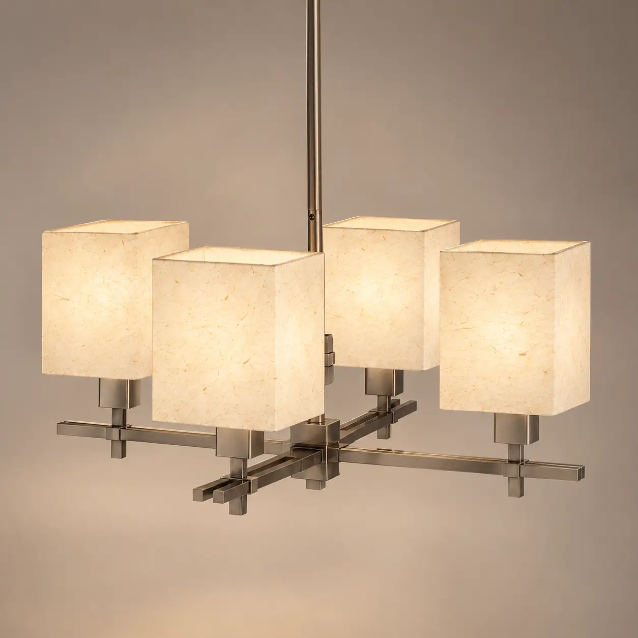 Kyoto-Lattice-4-Light-Geometric-Chandelier-with-Fiber-Embedded-Parchment-Shades-3 Kyoto-Lattice-4-Light-Geometric-Chandelier-with-Fiber-Embedded-Parchment-Shades-3