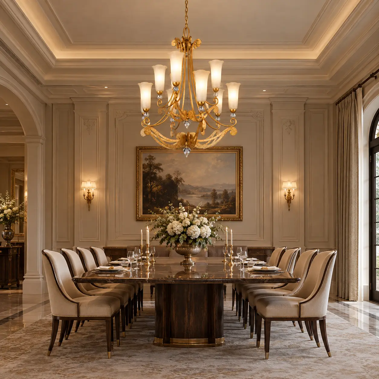 Regal-Bloom-Two-Tier-9-Light-Chandelier-Neoclassical-Dining-Spaces-Hospitality-Ballrooms Regal-Bloom-Two-Tier-9-Light-Chandelier-Neoclassical-Dining-Spaces-Hospitality-Ballrooms