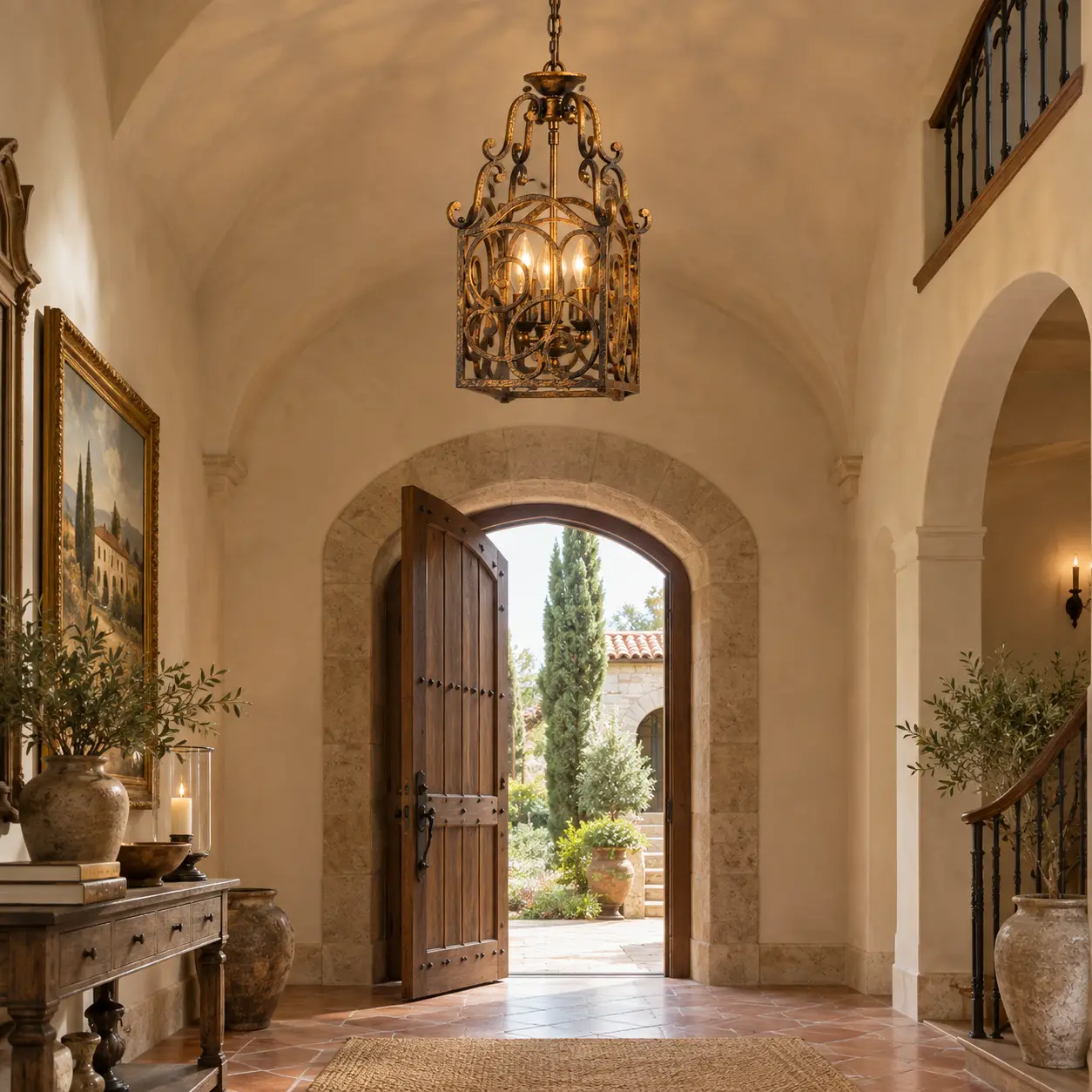 Tuscany-Lantern-Cage-3-Light-Pendant-Tuscan-Villa-Mediterranean-Country Tuscany-Lantern-Cage-3-Light-Pendant-Tuscan-Villa-Mediterranean-Country