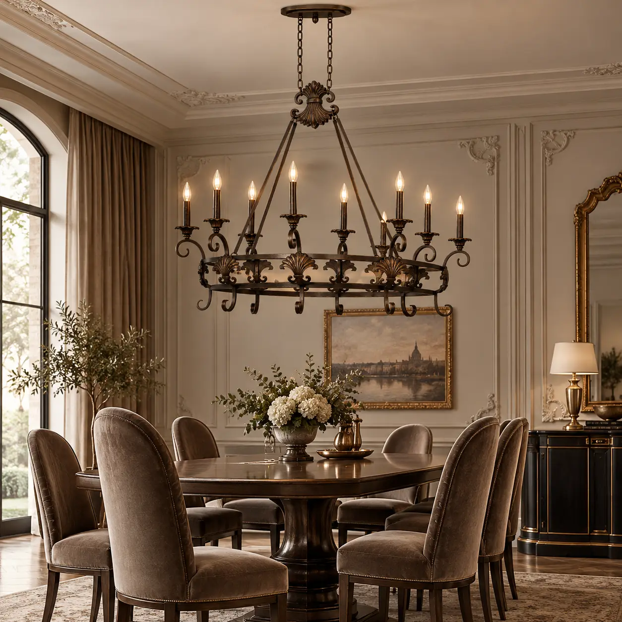 Valencia-8-Light-Handcrafted-Artisan-Bronze-with-Gold-Pendant-Modern-Luxury-French-Chic Valencia-8-Light-Handcrafted-Artisan-Bronze-with-Gold-Pendant-Modern-Luxury-French-Chic