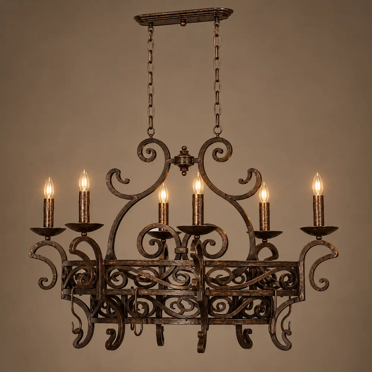 Venezia-6-Light-Handcrafted-Artisan-Bronze-with-Gold-Pendant-3 Venezia-6-Light-Handcrafted-Artisan-Bronze-with-Gold-Pendant-3