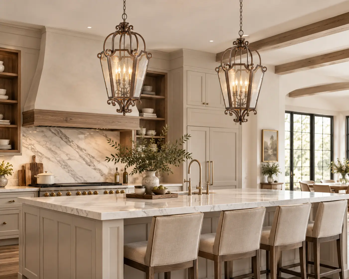 Vintage-Lantern-Style-6-Light-Pendant-in-Weathered-Copper-Finish-Modern-Farmhouse-Luxury-Kitchen-Islands Vintage-Lantern-Style-6-Light-Pendant-in-Weathered-Copper-Finish-Modern-Farmhouse-Luxury-Kitchen-Islands